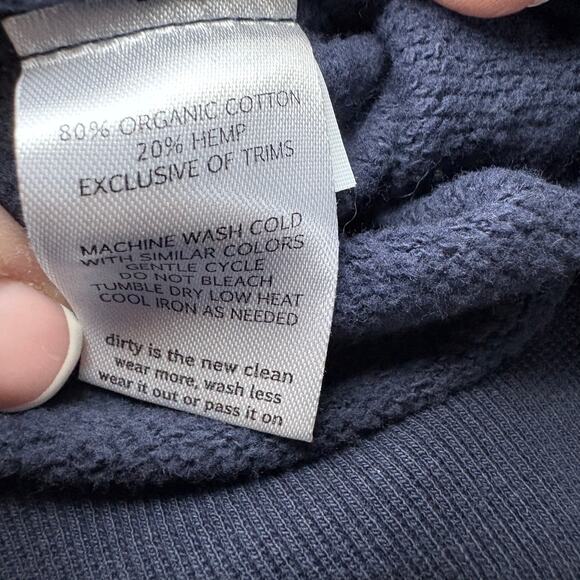 Toad&Co Hemp Daybreaker Hooded Dress Navy Small Cozy Fall Cabincore Boho - Picture 7 of 8